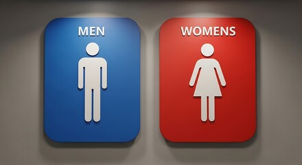 Mens and Womens Restroom Signs - Clear Gender Identification for Public Facilities.