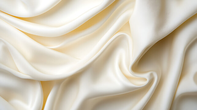 Silk fabric cream satin drape cloud dancer 2026 elegant flowing texture soft luxurious