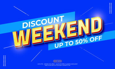 Weekend Special Sale Labels for Retail Special Offer Promotions. Banner design templates for marketing. Text font is editable