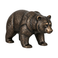 Majestic bronze bear sculpture realistic wildlife art animal figurine decor