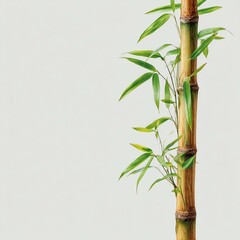 bamboo on a white background