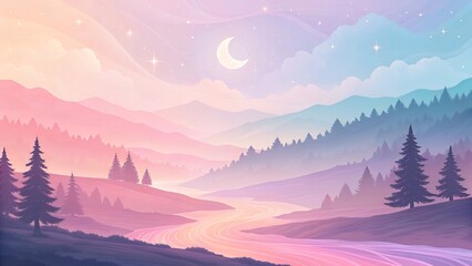 Dreamy Pastel Mesh Gradient background with Fluid Color Blending