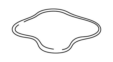 Simple black outline shape on white background