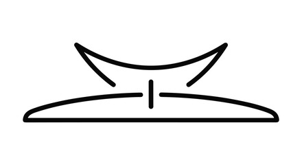 Simple line drawing of a hat