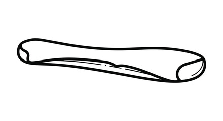 Simple line drawing of a bone