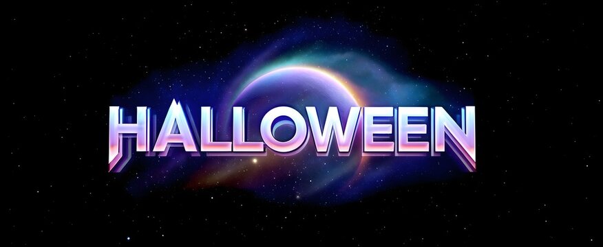 Halloween text with clear readable fonts and a clean straightforward look