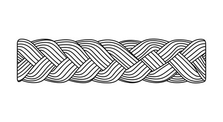 Intricate braided pattern design element