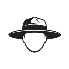Cricket Umpire Hat Silhouette Vector Icon Sheet – Classic Premium Sports Symbol