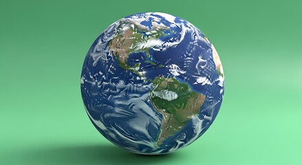 Fototapeta premium Earth Globe View - A Detailed Look at Our Planet.