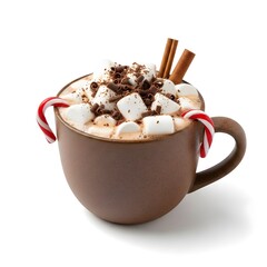 christmas hot chocolate with toppings