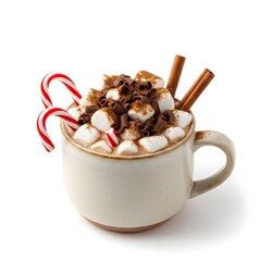 christmas hot chocolate with toppings