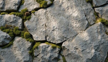 Natural Stone Texture with Moss and Subtle Shadows