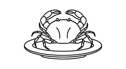 Crab served on a plate
