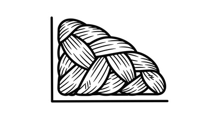 Braided rope illustration in corner frame © ShahinStock