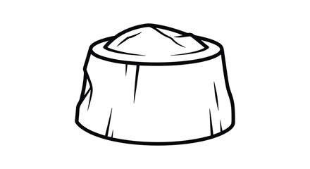 Simple illustration of a tree stump