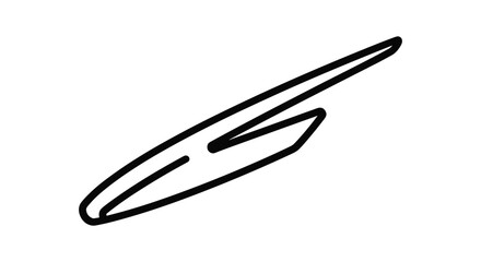 Simple black line drawing of a syringe