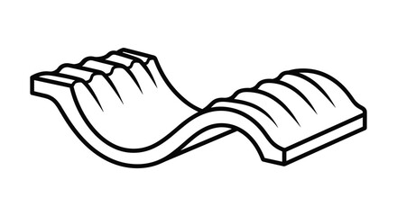 Illustration of a decorative roof tile or cornice piece