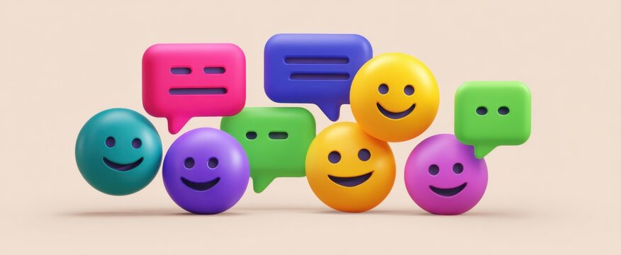 colorful icons ignite vibrant feelings throughout the lively group chat thread