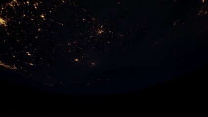 perspective of the sun-drenched planet Earth as viewed from the International Space Station. Elements of this image furnished by NASA