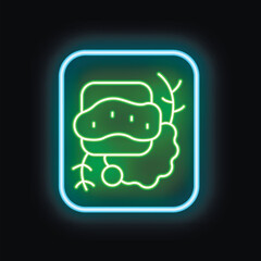 Glowing neon line christmas santa claus hat and beard icon isolated on black background. Merry christmas and happy new year. Vector