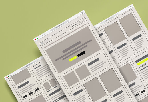 Minimal Website UI Wireframe Design Layout