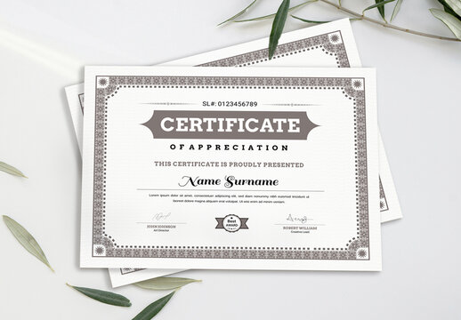 Classic Vintage Certificate Layout