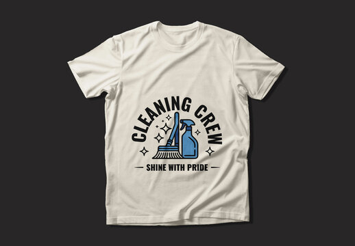 Cleaning Service T Shirt Template Layout
