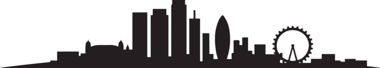 East London Skyline Vector Minimalist. design Vector black silhouette