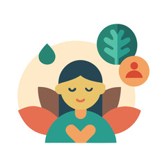 A vector icon of about wellness well-being