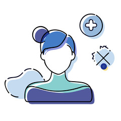 A vector icon of about wellness well-being