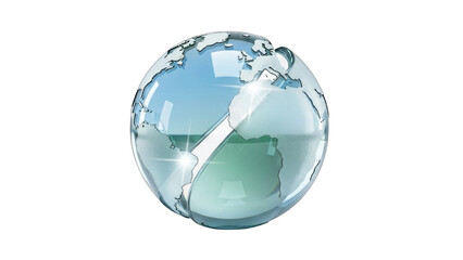 Global Harmony: An artistic representation of the Earth, symbolizing unity, environmental consciousness, and interconnectedness. Its aquatic form suggests themes of fluidity, cooperation.