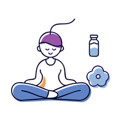 A vector icon of about wellness well-being