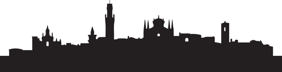 Obraz premium Forli Skyline Italy Cityscape Silhouette. design Vector black silhouette