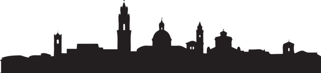 Forli Skyline Italy Cityscape Silhouette. design Vector black silhouette