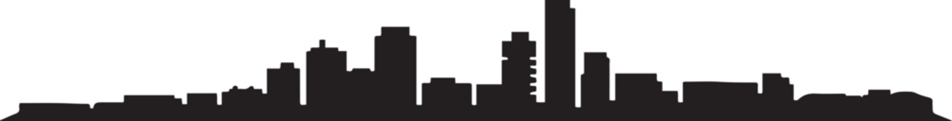 Almere Skyline with Netherlands Cityscape, and Urban Panorama. design Vector black silhouette