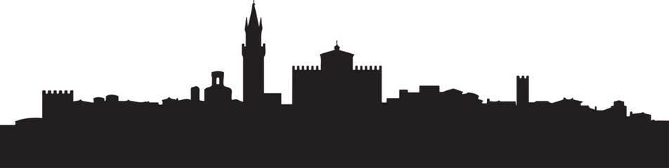 Forli Skyline Italy Cityscape. design Vector black silhouette