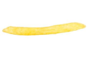 French fry single isolated on white background