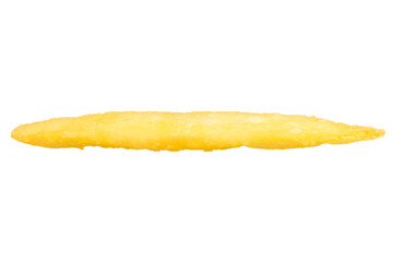 French fry single isolated on white background