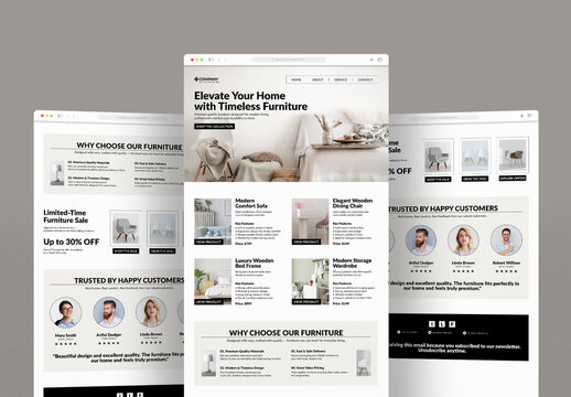 Furniture Email Newsletter Template Layout