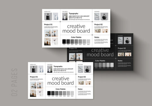 Creative Mood Board Template Layout