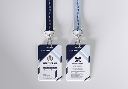 Corporate ID Card Template Layout