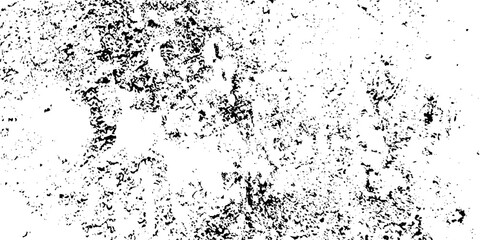 Distressed urban overlay spotted concrete grain surface grainy noise rust wall grunge black splatter and white background. damaged chalk crack rough ink wall texture.