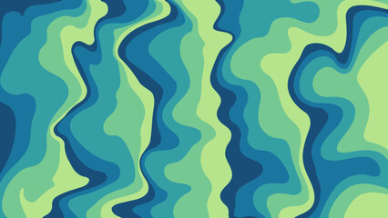 Abstract green liquid swirl vector background for modern eco design