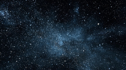 Starry Night Sky with Dense Nebula and Milky Way