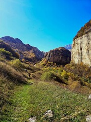 mountain landscape with blue sky