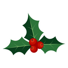 Christmas Holly Berries Illustration