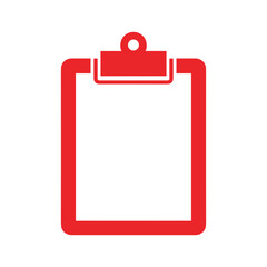 Clipboard icon with blank page