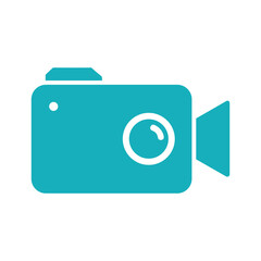 Camera icon illustration on white background