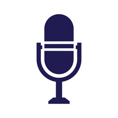 Microphone icon on white background