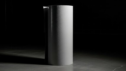 Minimalist White Pitcher on Dark Background with Dramatic Lighting.